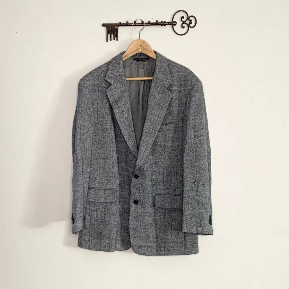 Brooks Brothers houndstooth Gray Men's Blazer